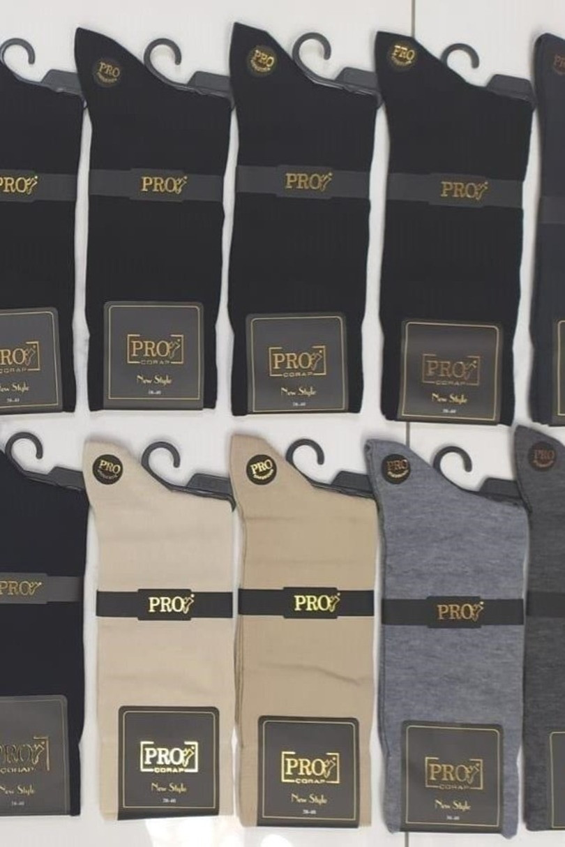 Pánské ponožky z počesané bavlny PRO 15001 38-40 MIX směs barev 38-40