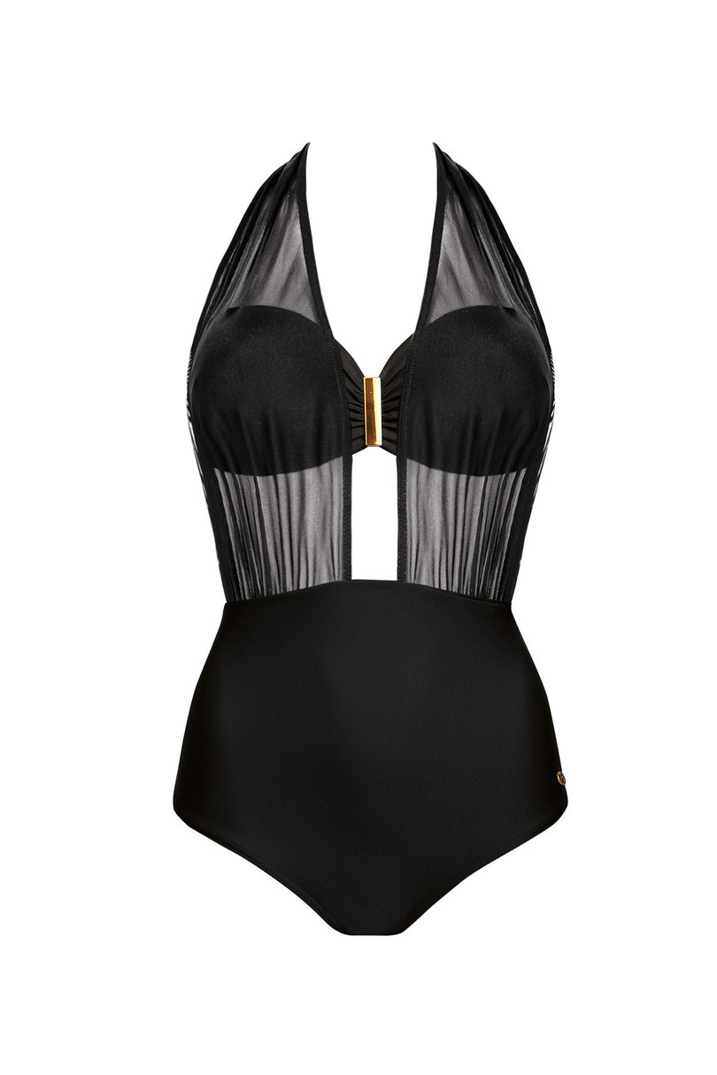 Jednodílné dámské plavky SECRET 4 - S1045 černá 40D