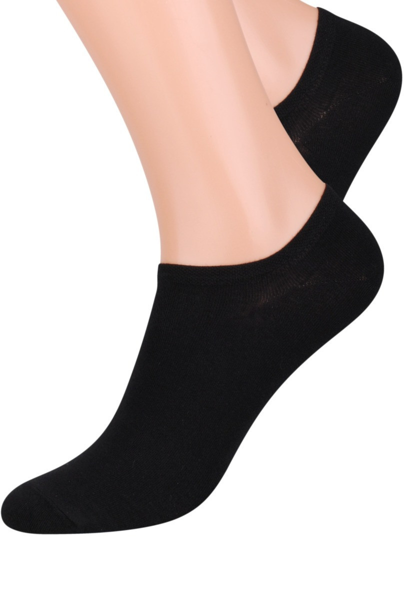 Hladké bavlněné pánské ponožky 007 černá 44-46