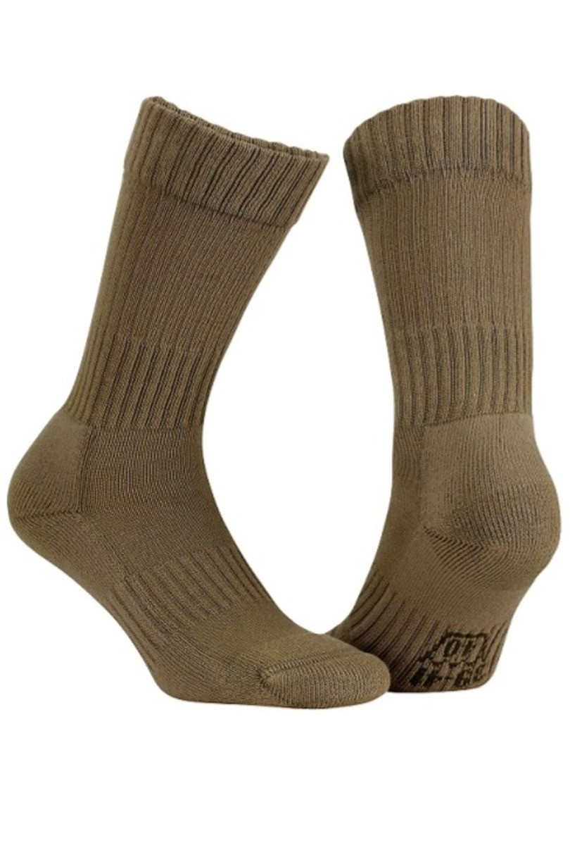 Pánské ponožky - froté na chodidle - TREK khaki 39-41
