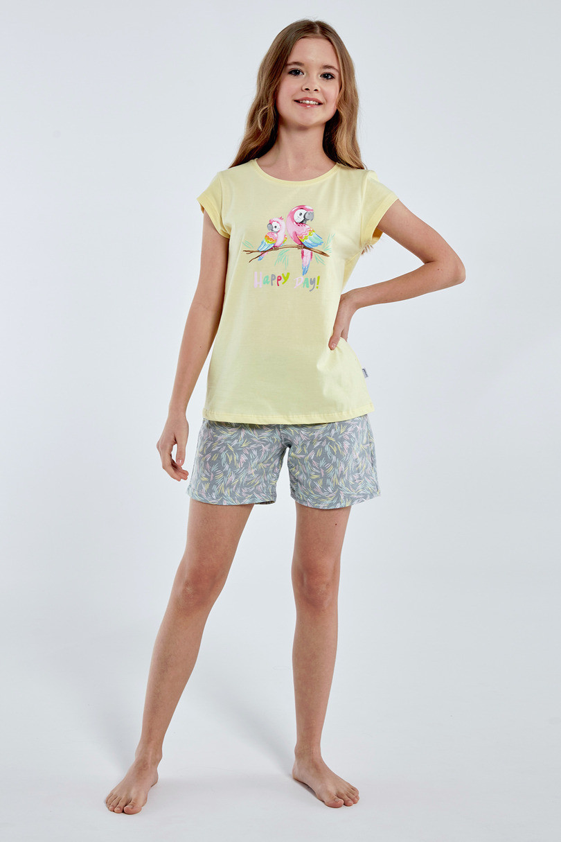 Dívčí pyžamo GIRL KR 787/98 PARROTS Žlutá 116