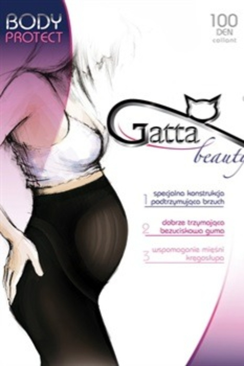 Těhotenské punčochové kalhoty BODY PROTECT - 100 DEN - GATTA nero 3-M