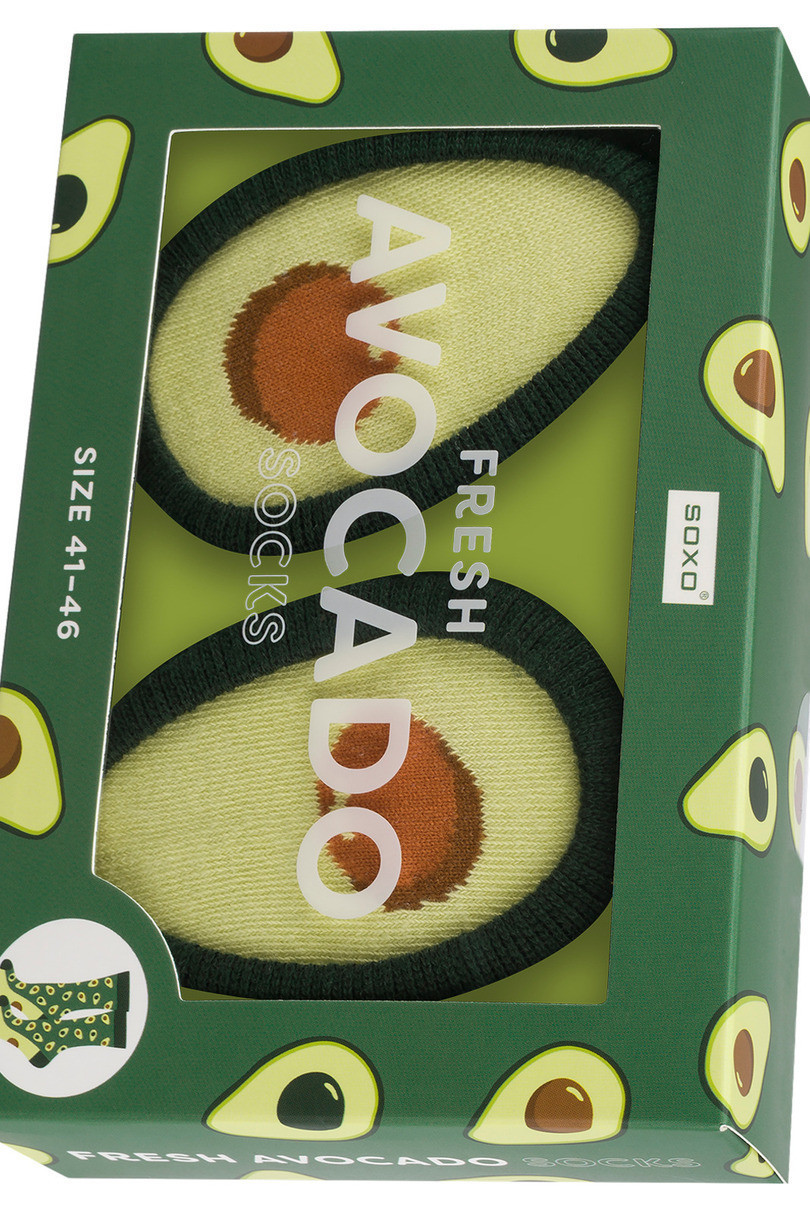 Dámské ponožky SOXO Avokádo, v krabičce - ENG zelená 36-40