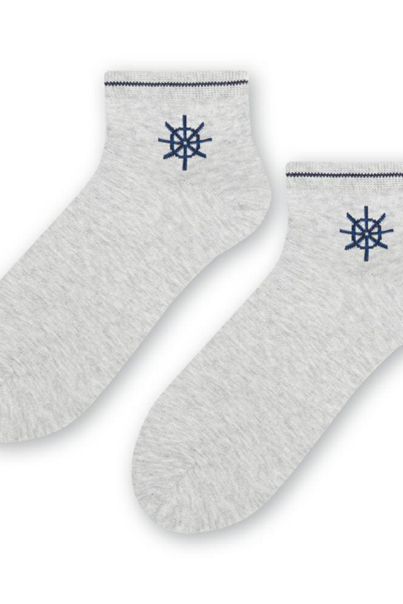 Pánské námořnické ponožky 117 SVĚTLE ŠEDÁ MELANŽ 41-43