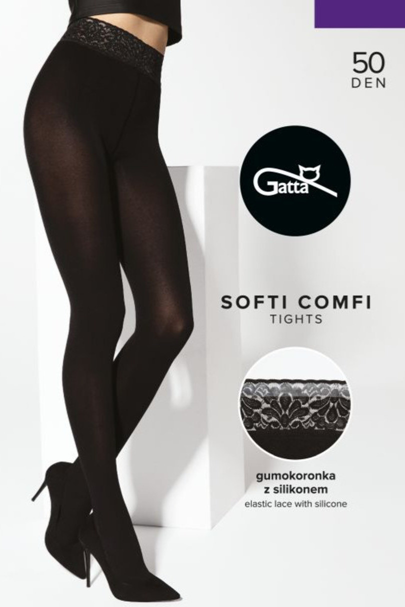 Dámské punčochové kalhoty SOFTI-COMFI 50 DEN - 50 DEN nero 5-XL