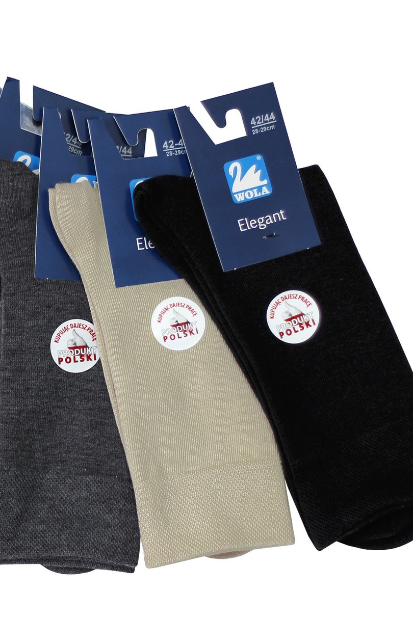 Pánské hladké ponožky s polyesterem MR ELEGANT Námořnictvo 45/47