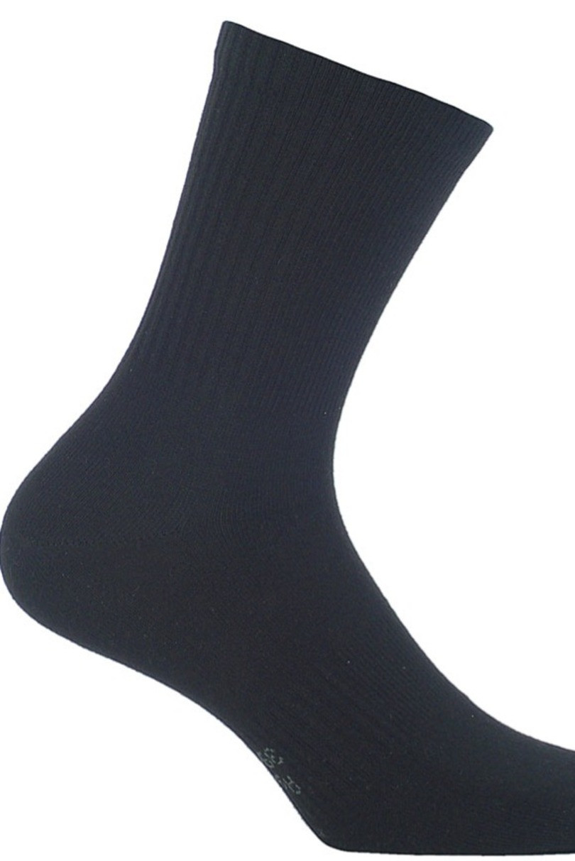 Pánské/chlapecké krátké hladké froté ponožky SPORTIVE - AG+ N6 černá 45/47