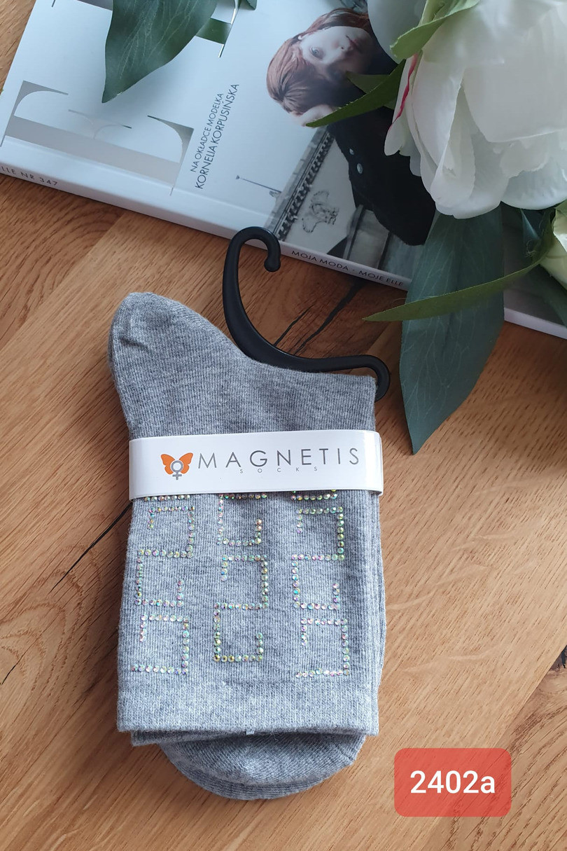 Dámské ponožky s aplikací 2402A grigio UNI