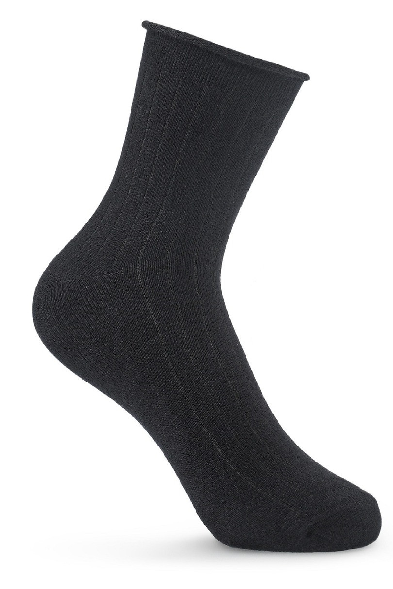Dámské ponožky - široké žebrování černá 36-41