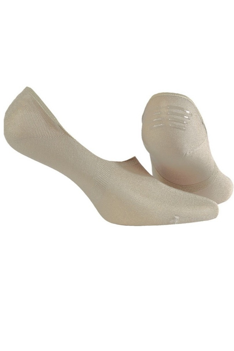 Hladké pánské ponožky - mokasínky se silikonem černá 43-46
