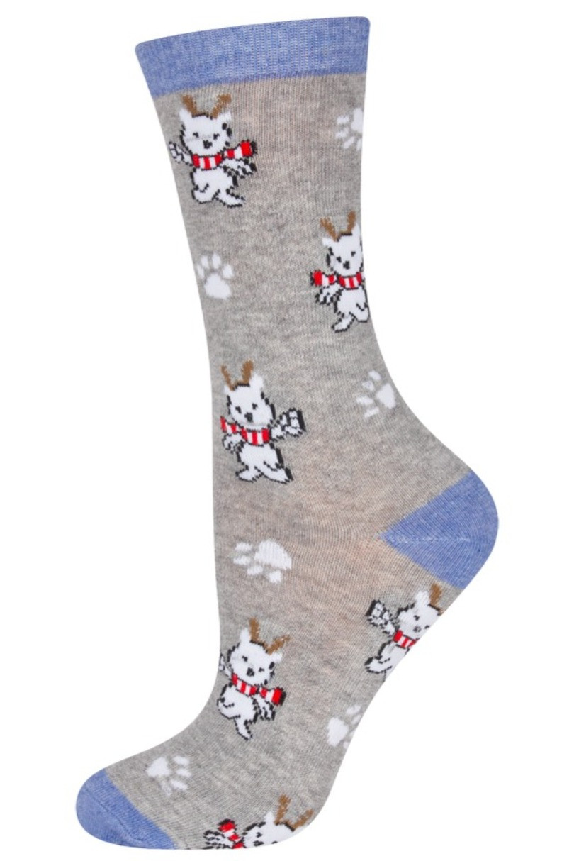 Vánoční ponožky SOXO - Sobi šedá 36-38