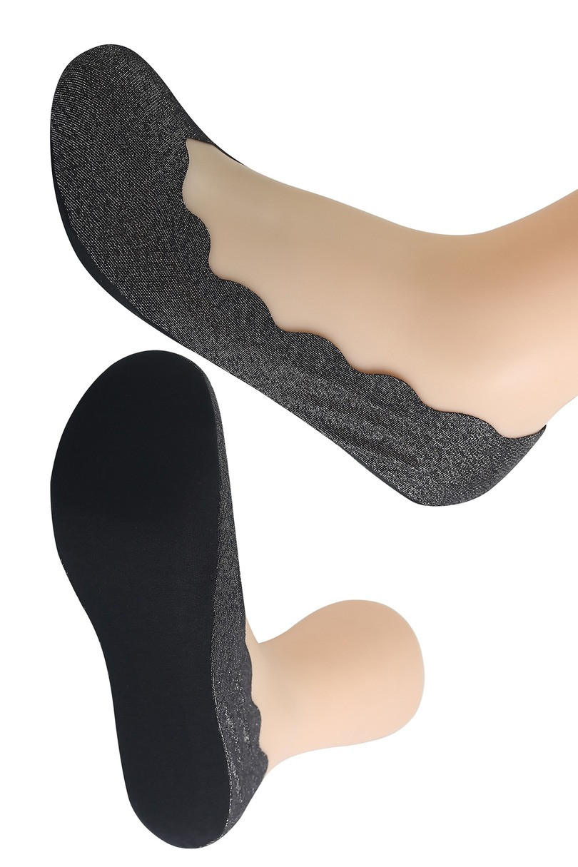 Dámské brokátové ponožky baleríny ST-52 černá 36-41