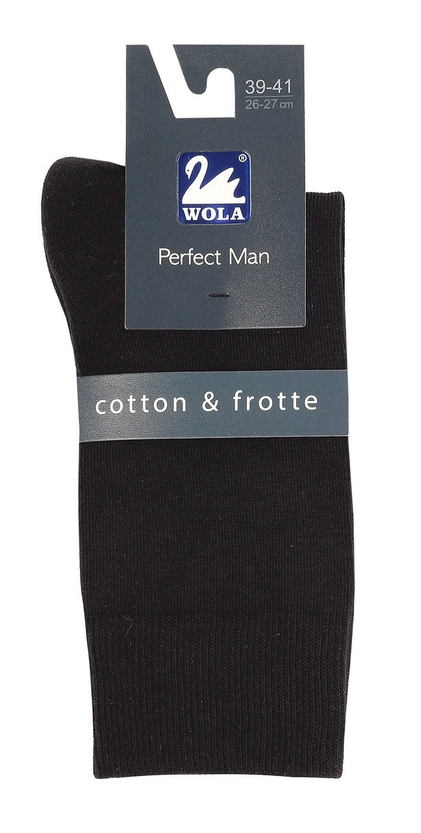 Pánské ponožky s froté na chodidle černá 45-47