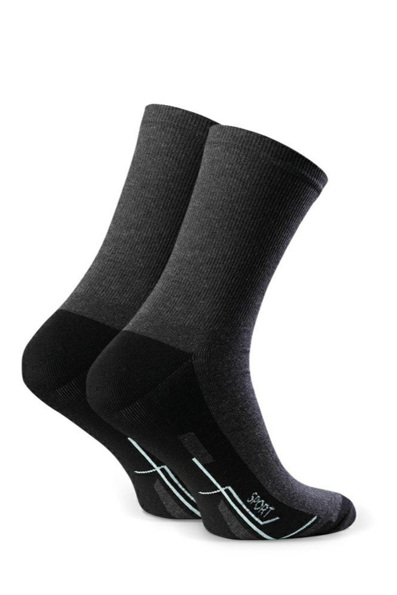 Pánské sportovní ponožky 057 MELANŽOVĚ ŠEDÁ 41-43