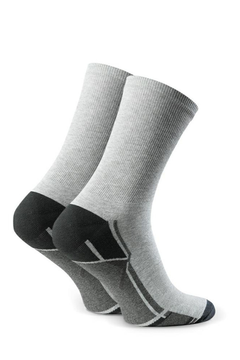Pánské sportovní ponožky 057 MELANŽOVÁ SVĚTLE ŠEDÁ 41-43