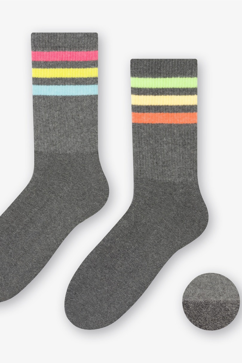 Dámské ponožky 081 ACTIVE melanžově šedá 35-38