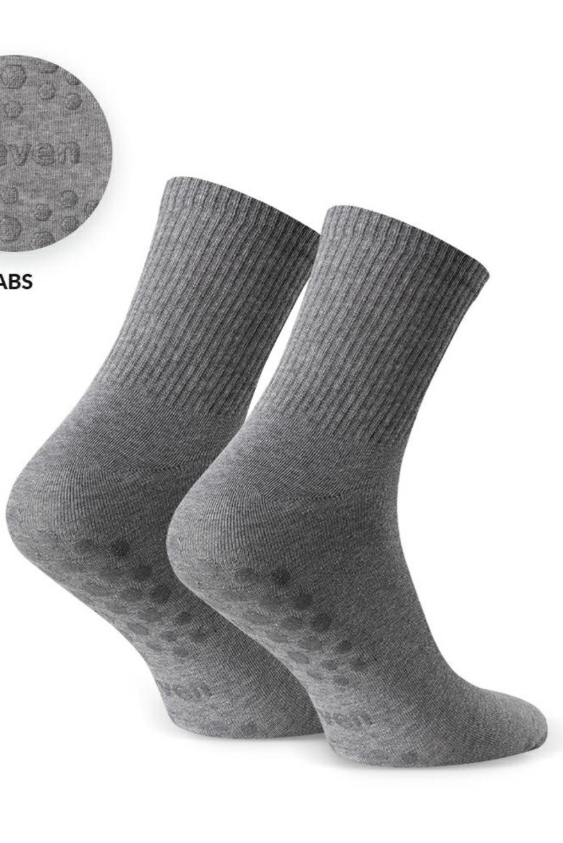 Pánské ponožky s ABS 088 MELANŽOVĚ ŠEDÁ 41-43