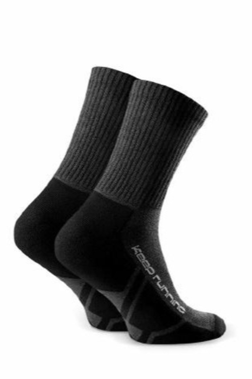 Pánské polofroté sportovní ponožky 047 GRAFITOVÁ MELANŽ 44-46