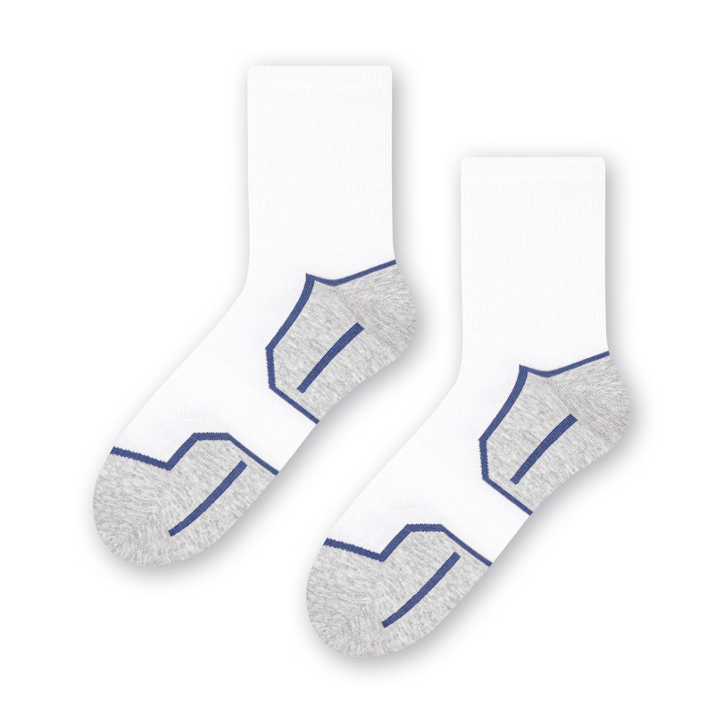 Pánské sportovní ponožky 057 bílá/m.J.šedá 44-46