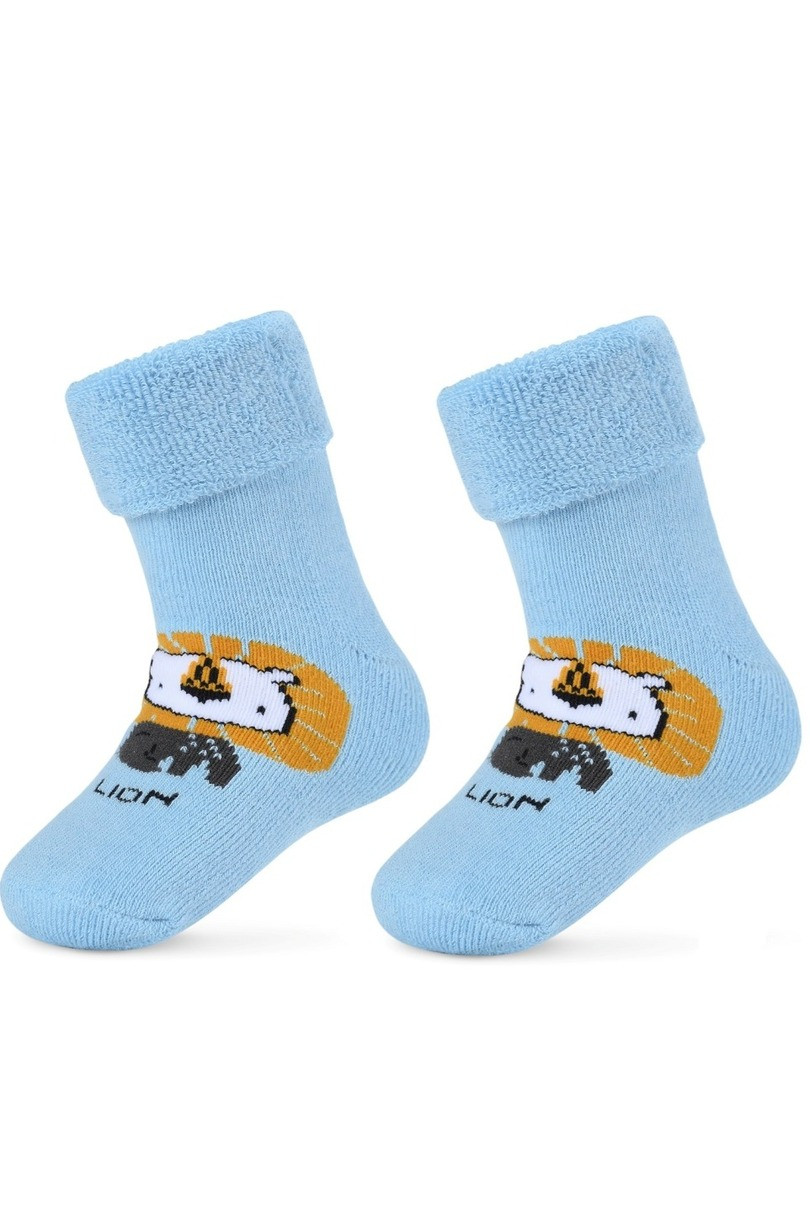 Dětské ponožky froté s ABS Modrá 12-14