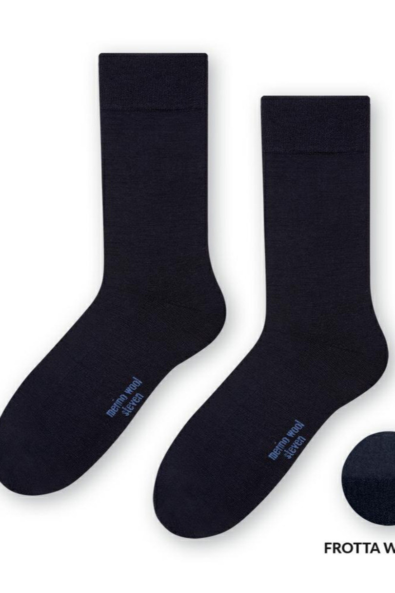 Pánské ponožky - polofroté MERINO WOOL 130 tmavě modrá 44-46
