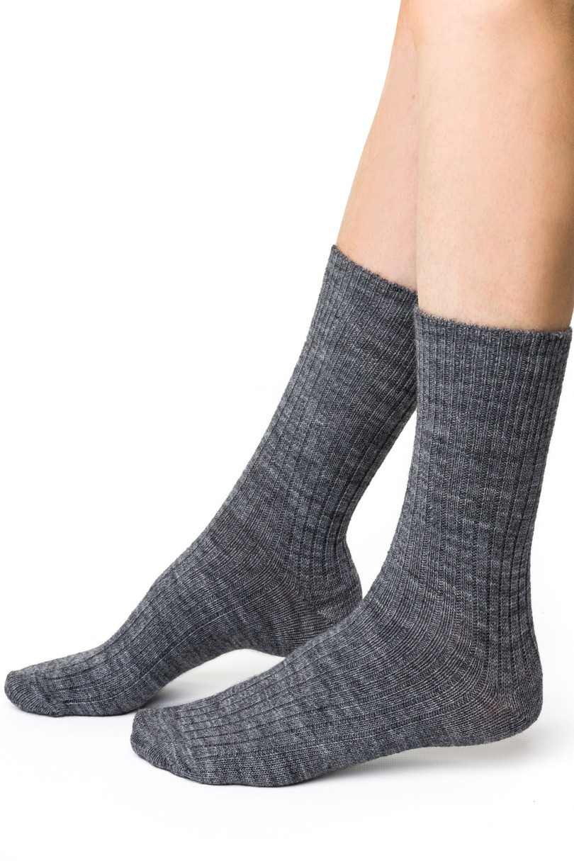 Dámské ponožky ALPACA 044 MELANŽOVĚ ŠEDÁ 35-37