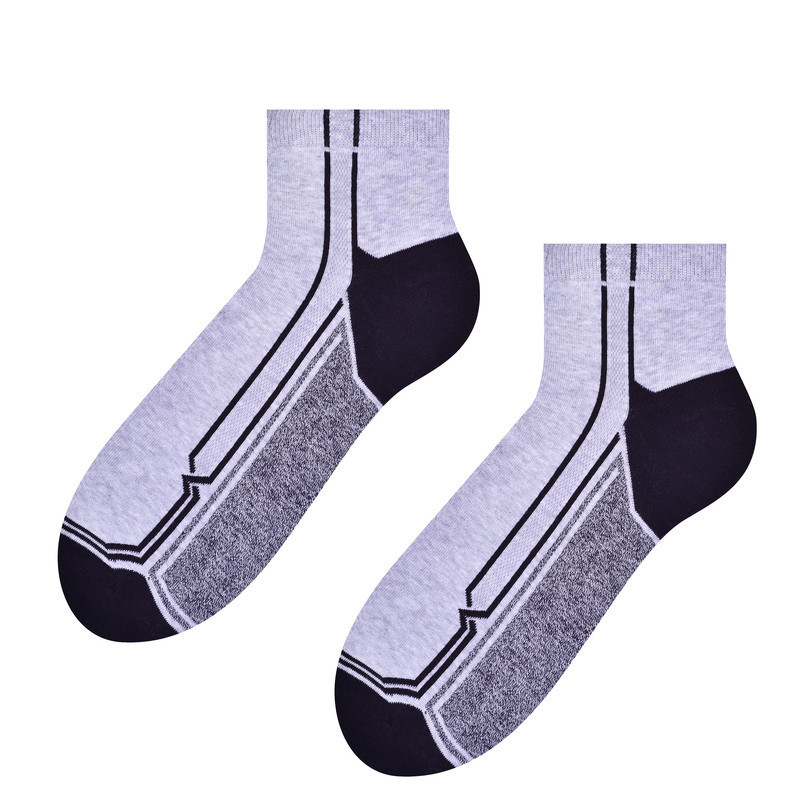 Pánské vzorované ponožky 054 M.J.šedá/černá 38-40