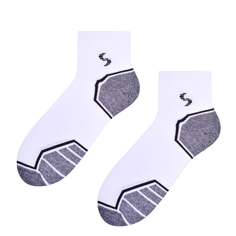 Pánské vzorované ponožky 054 bílá a šedá 38-40