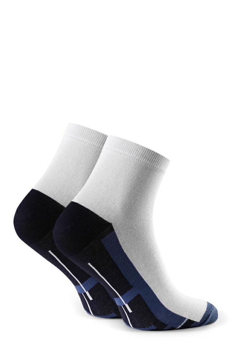 Pánské vzorované ponožky 054 bílá 38-40
