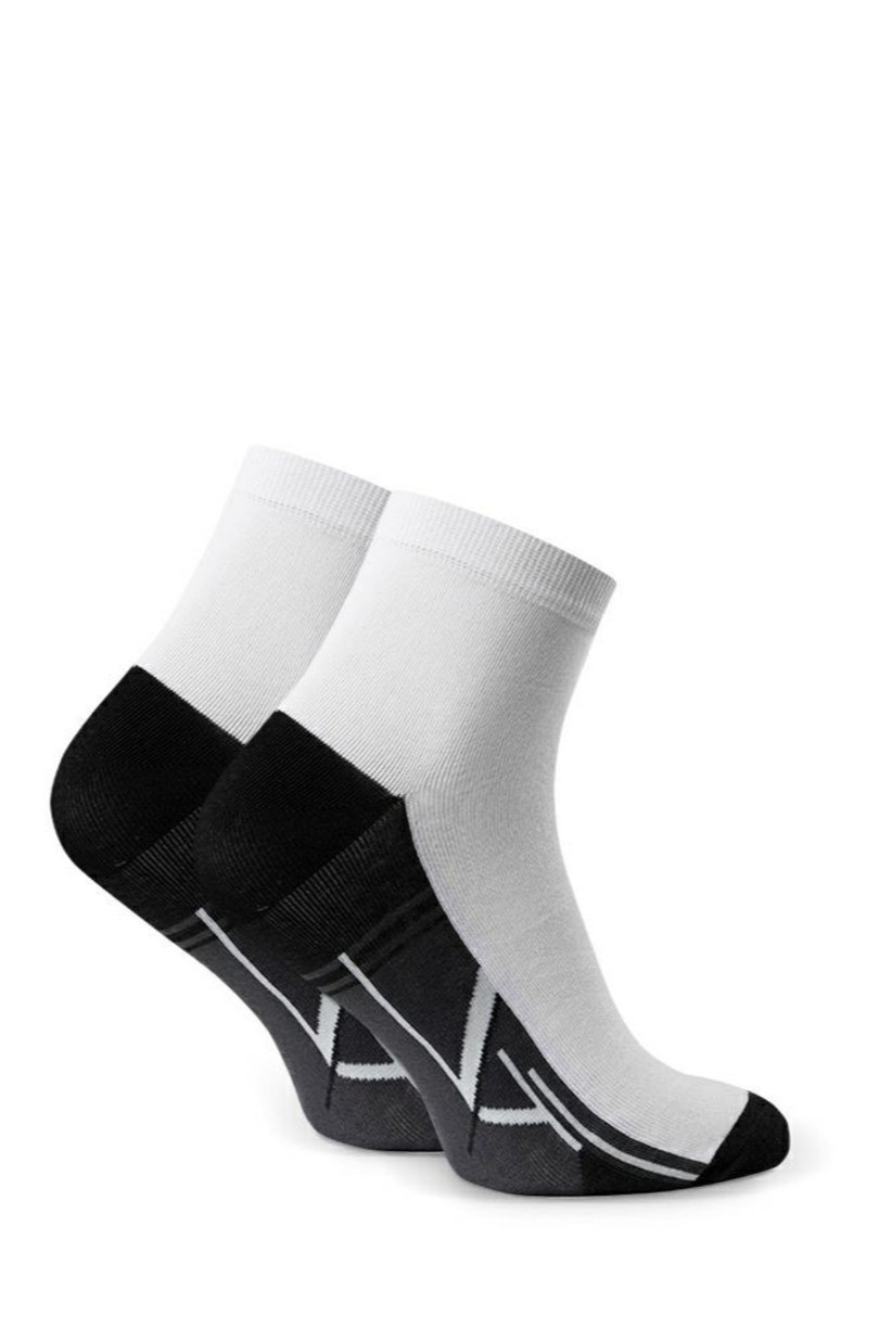 Pánské vzorované ponožky 054 bílá 38-40