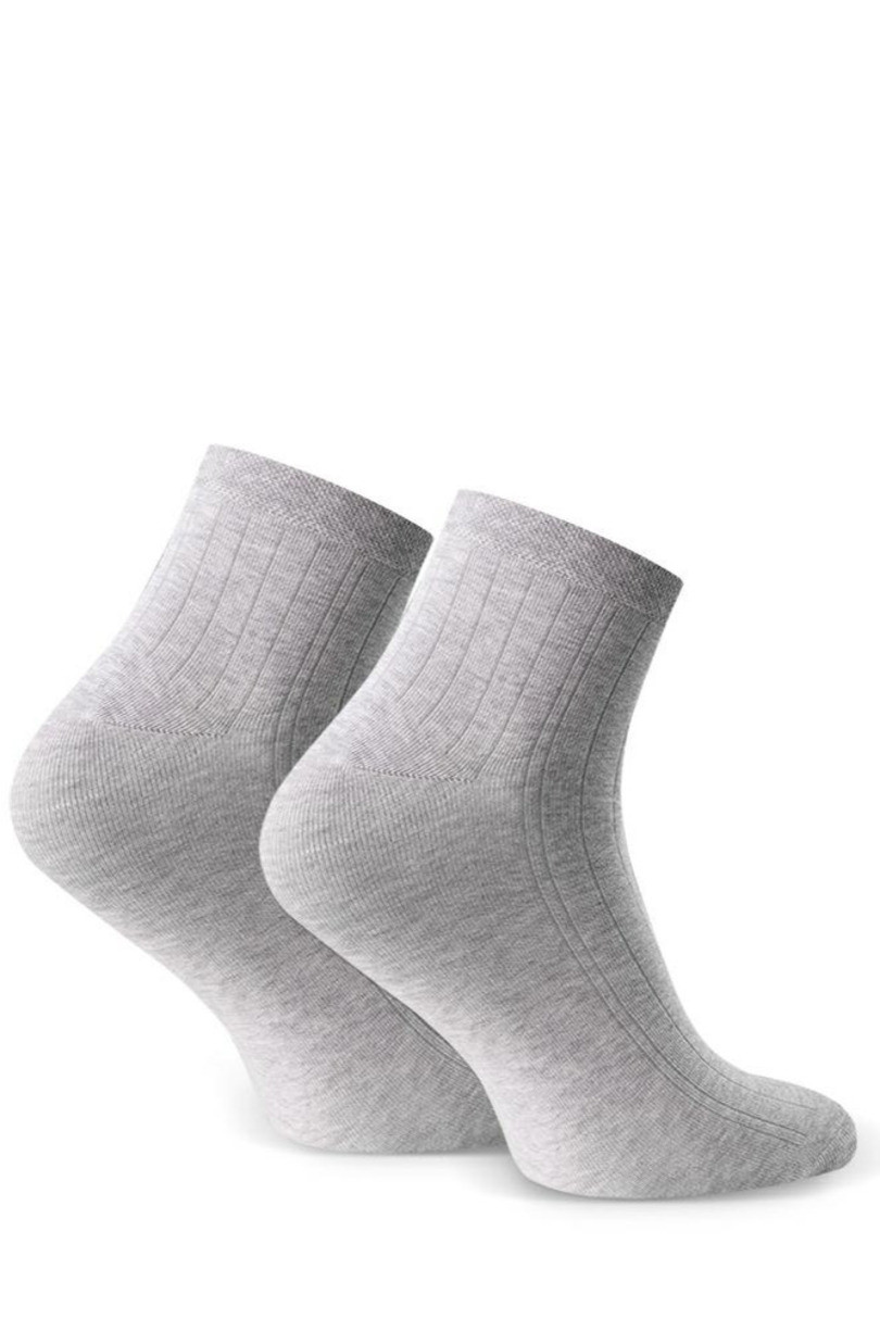 Pánské vzorované ponožky 054 MELANŽOVÁ SVĚTLE ŠEDÁ 38-40