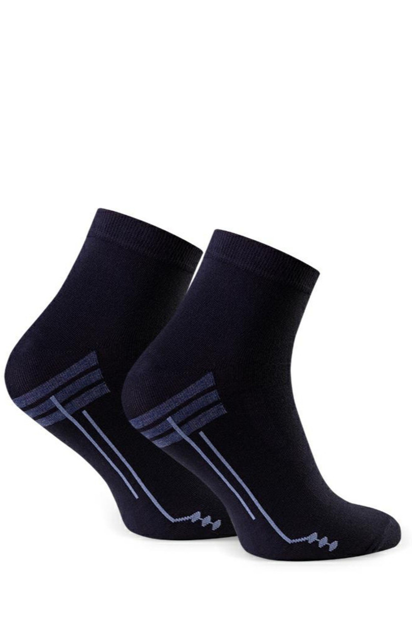 Pánské vzorované ponožky 054 tmavě modrá 38-40