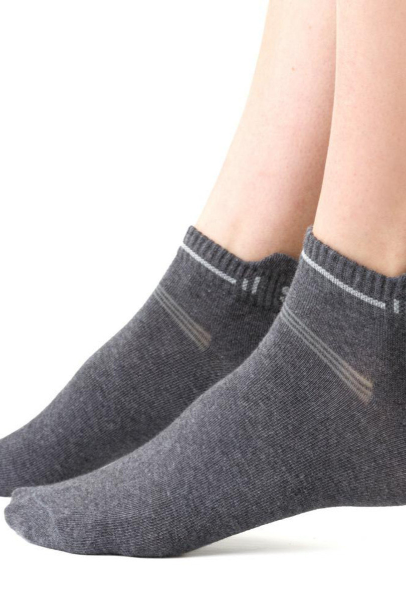 Dámské sportovní ponožky 050 MELANŽOVĚ ŠEDÁ 38-40