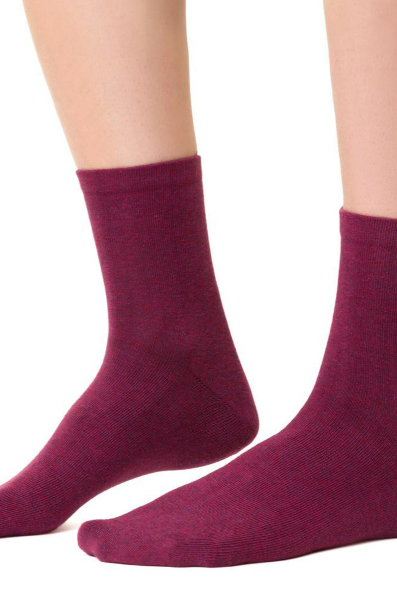 Dámské vzorované ponožky 099 MAROON MÉLANGE 35-37