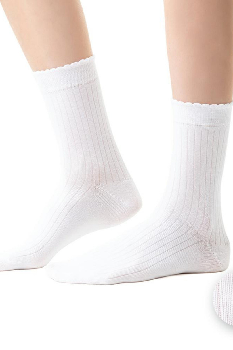 Dámské vzorované ponožky 099 bílá 35-37