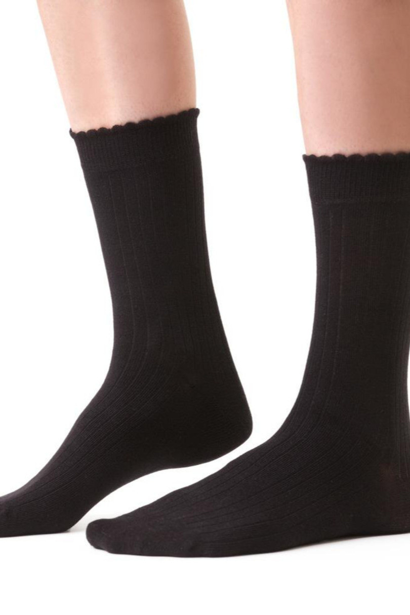 Dámské vzorované ponožky 099 černá 35-37