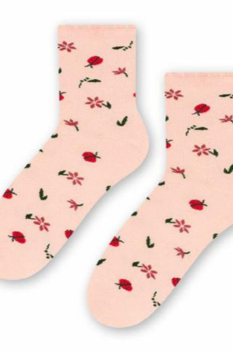Dámské vzorované ponožky 099 růžová 38-40