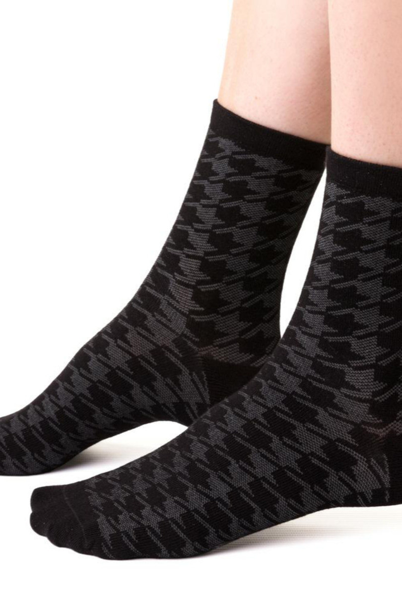 Dámské vzorované ponožky 099 černá 38-40