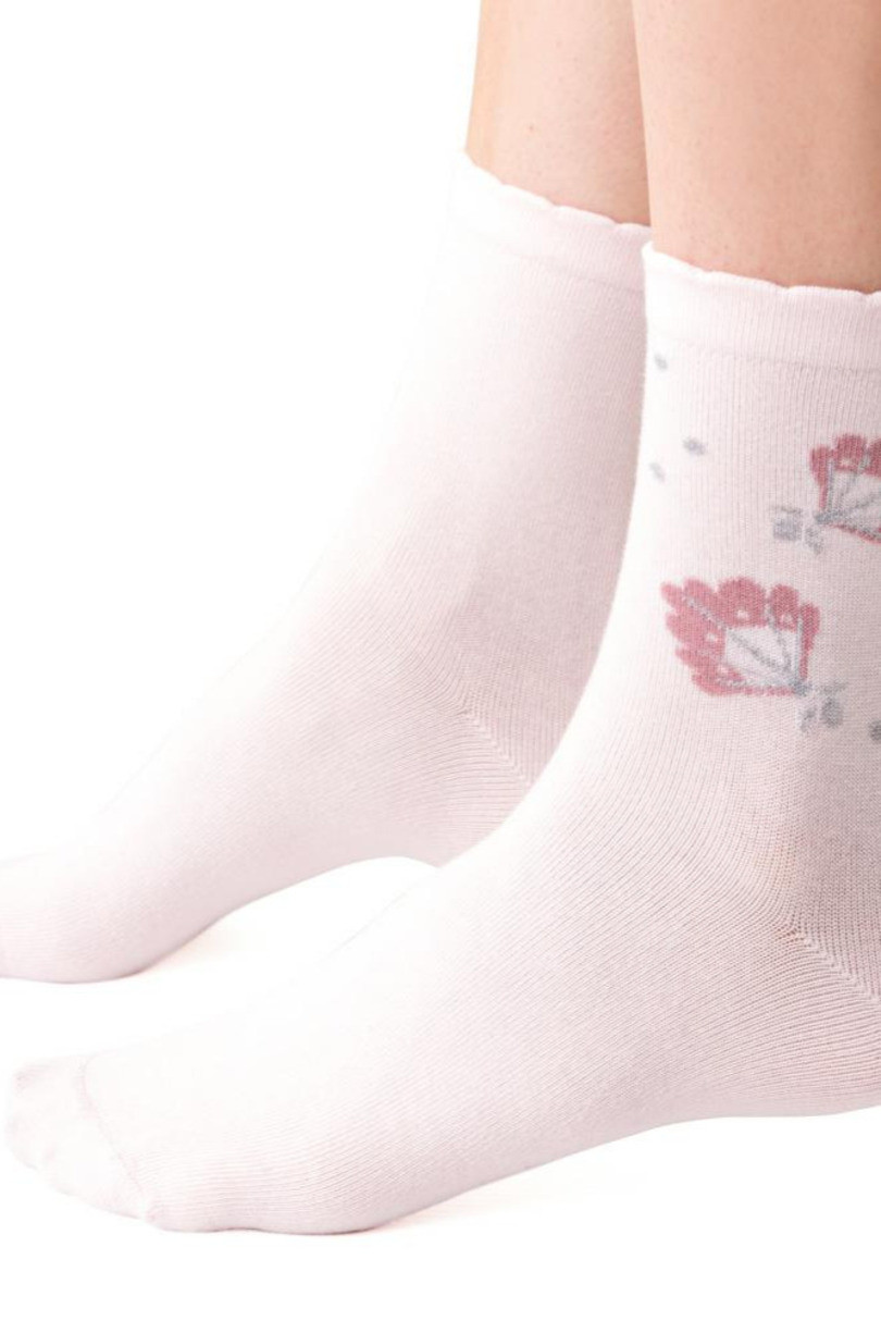 Dámské vzorované ponožky 099 Růžová 38-40