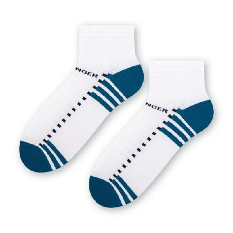 Pánské vzorované ponožky 054 Bílá 41-43
