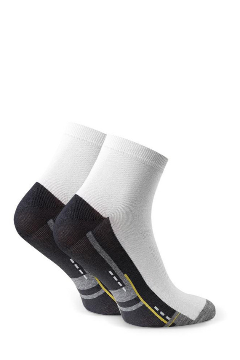 Pánské vzorované ponožky 054 bílá 41-43