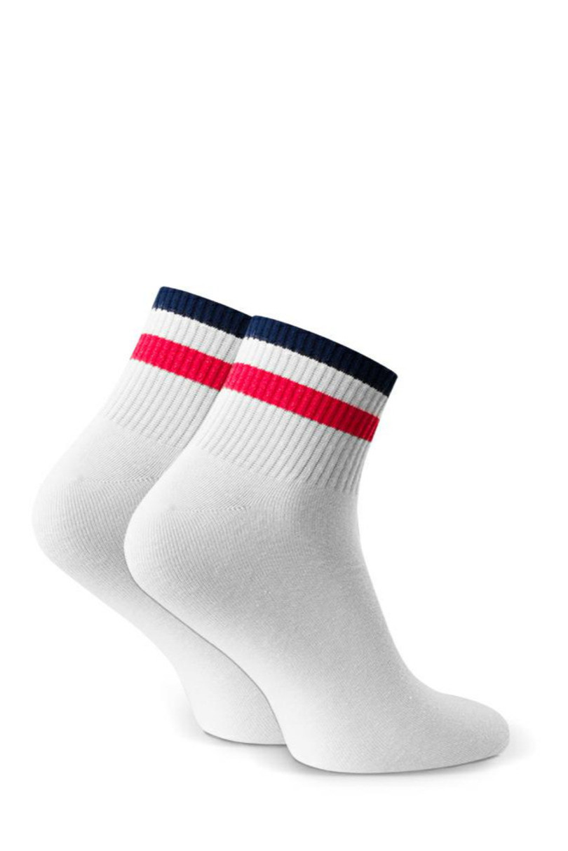 Pánské vzorované ponožky 054 bílá 41-43