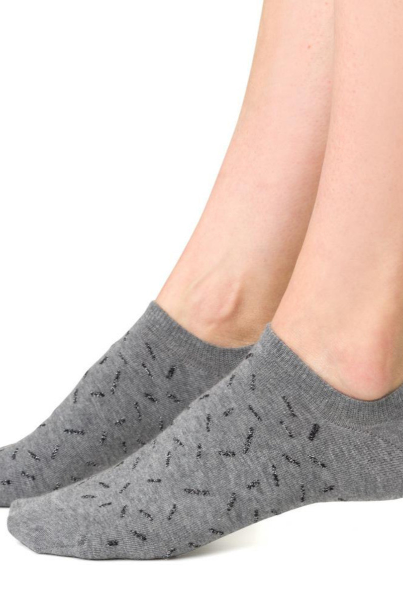 Dámské nízké ponožky 021 MELANŽOVĚ ŠEDÁ 35-37