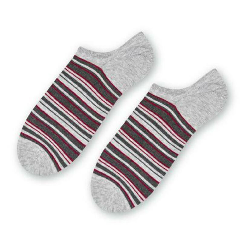 Pánské nízké ponožky 021 MELANŽOVÁ SVĚTLE ŠEDÁ 44-46