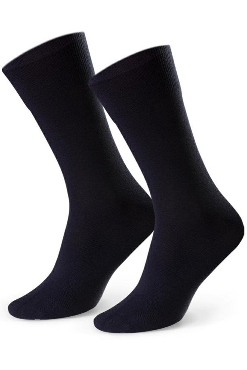 Tenké hladké pánské ponožky k obleku 056 tmavě modrá 39-41