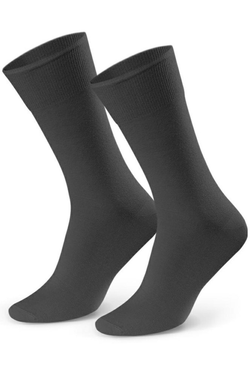 Tenké hladké pánské ponožky k obleku 056 grafit 39-41