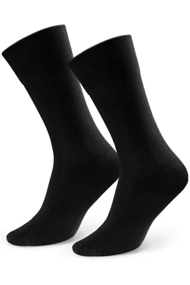 Tenké hladké pánské ponožky k obleku 056 černá 39-41