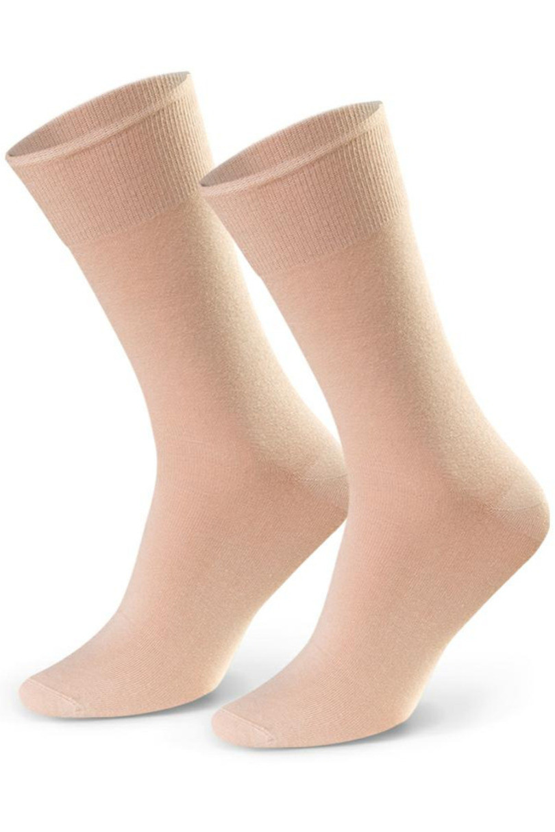 Tenké hladké pánské ponožky k obleku 056 Béžová 42-44