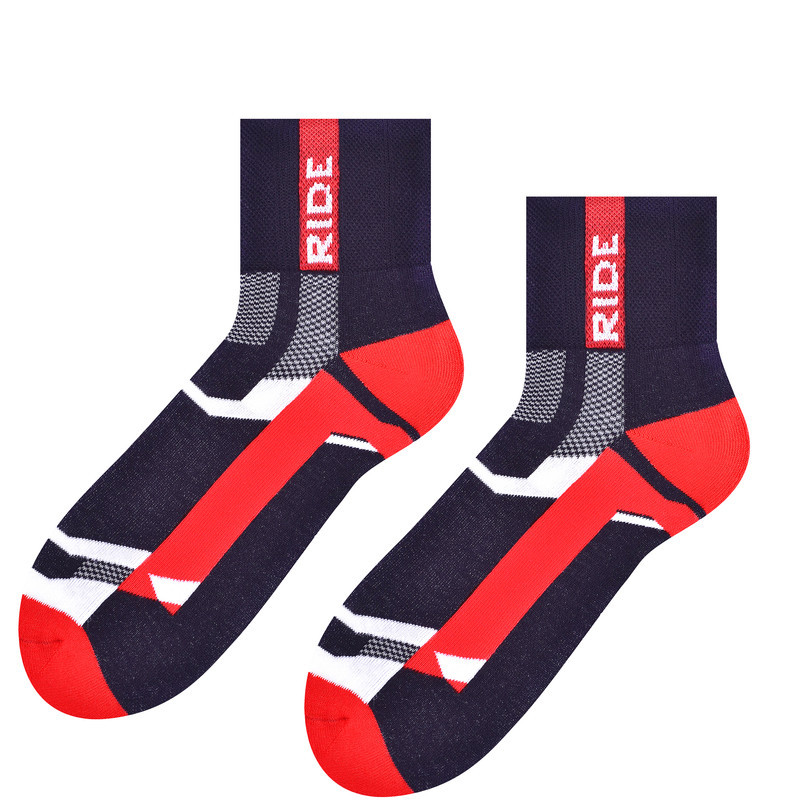 Ponožky na kolo 040 černá/červená 35-37