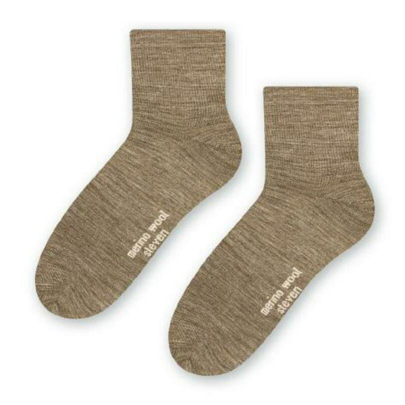 Dámské ponožky MERINO WOOL 130 BEIGE MÉLANGE 38-40